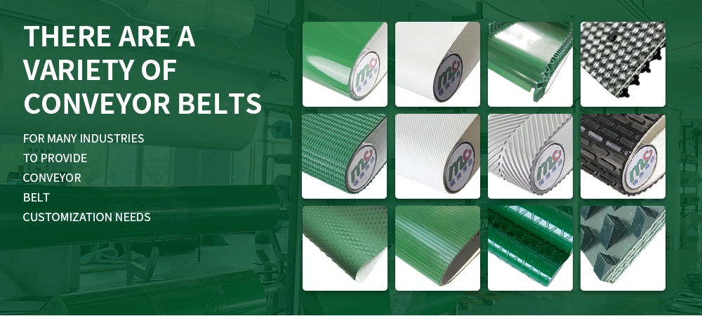 Factory High Quality Green PVC/PU/Pvk Light Duty/Weight Industrial Conveyor/Transmission/Timing Belting/Belt with Grass Pattern