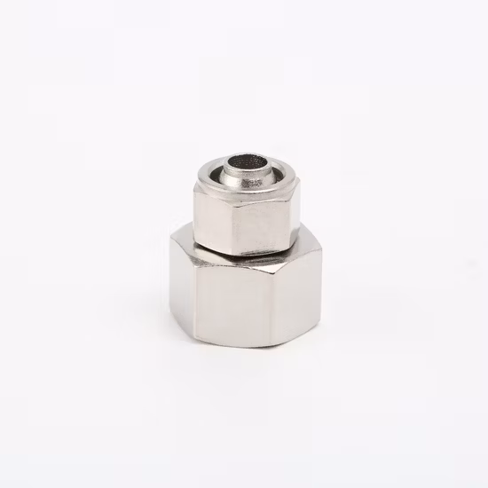Colocación de metal de montaje de latón neumático rápido color plata