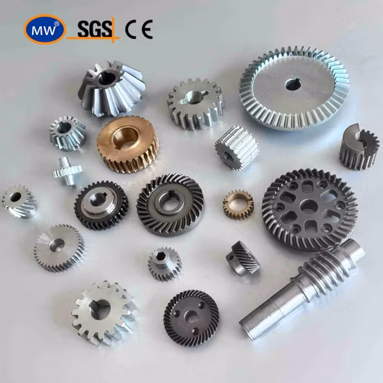 Engranaje de piñón cónico hipoide helicoidal de gusano recto para uso industrial